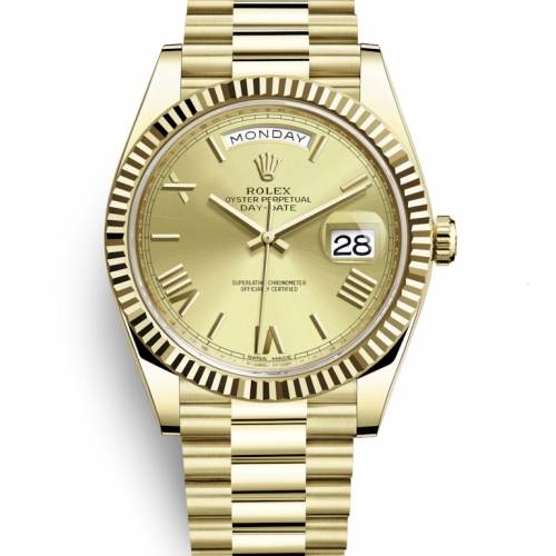 Day-Date 40MM Yellow Gold Champagne Roman ...