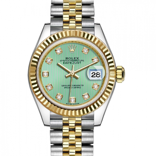 Oyster Perpetual Lady Date-Just 28 Green 