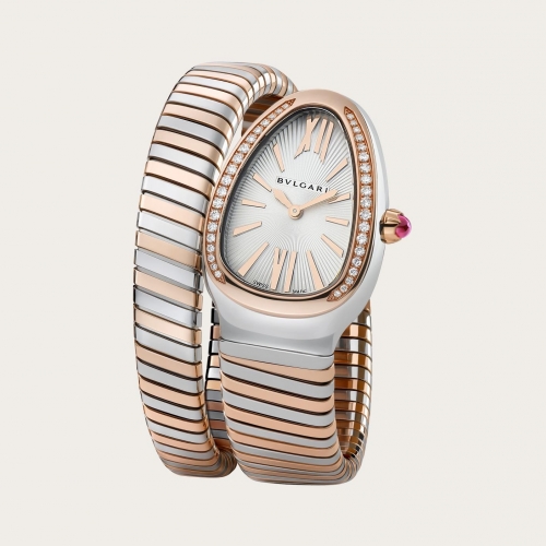 Serpenti Tubogas Gold/Steel & Silver Dial ...