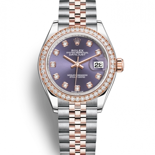Oyster Perpetual Lady Date-Just 28 Aubergine ...