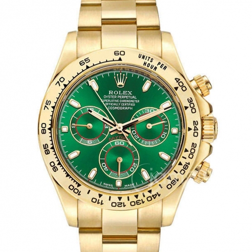 116508 Yellow Gold Green Dial