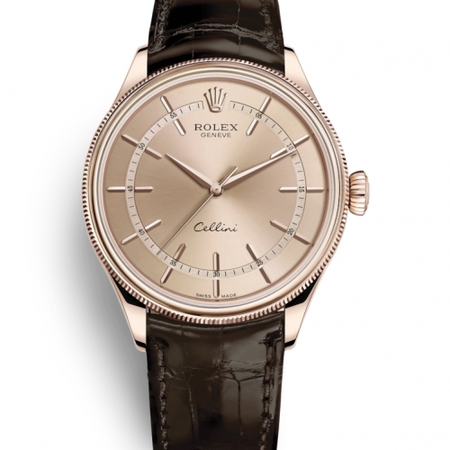 Cellini Time Pink Dial Brown Strap 